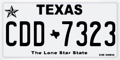 TX license plate CDD7323