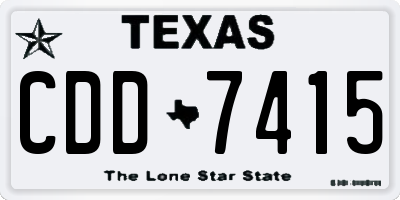 TX license plate CDD7415