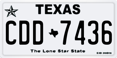 TX license plate CDD7436