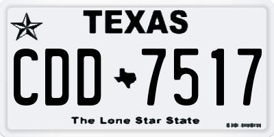 TX license plate CDD7517