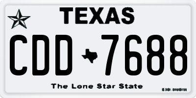 TX license plate CDD7688