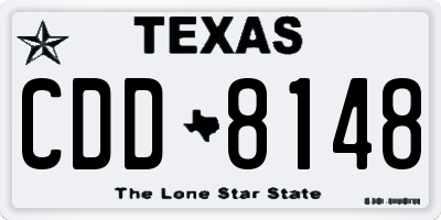 TX license plate CDD8148