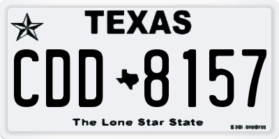 TX license plate CDD8157