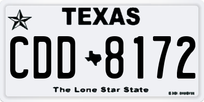 TX license plate CDD8172