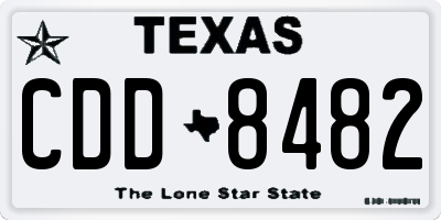 TX license plate CDD8482
