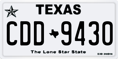 TX license plate CDD9430