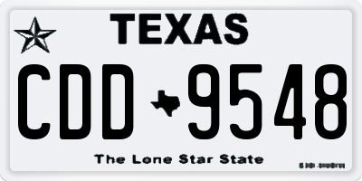 TX license plate CDD9548