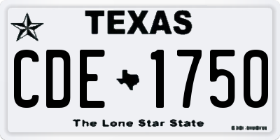 TX license plate CDE1750