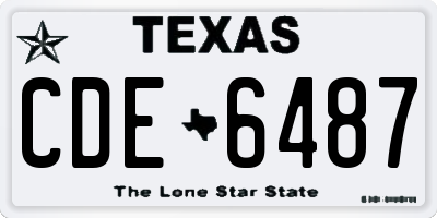 TX license plate CDE6487