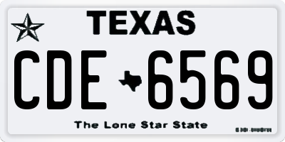 TX license plate CDE6569