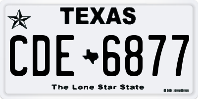 TX license plate CDE6877