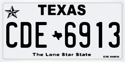 TX license plate CDE6913