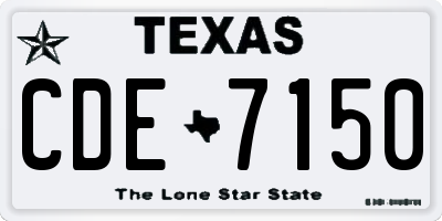 TX license plate CDE7150