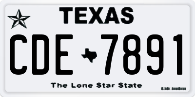 TX license plate CDE7891