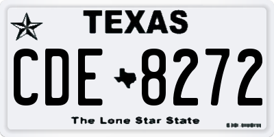 TX license plate CDE8272