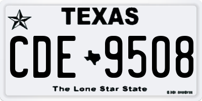 TX license plate CDE9508