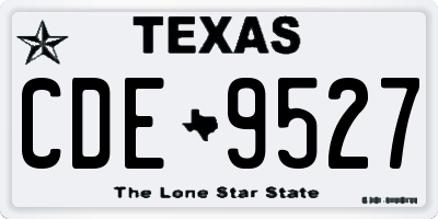 TX license plate CDE9527