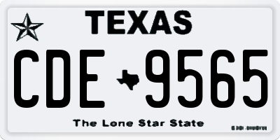 TX license plate CDE9565