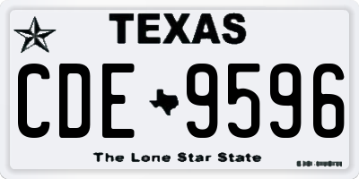 TX license plate CDE9596