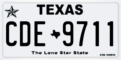 TX license plate CDE9711