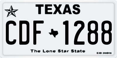 TX license plate CDF1288