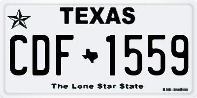 TX license plate CDF1559