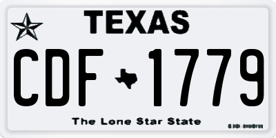 TX license plate CDF1779