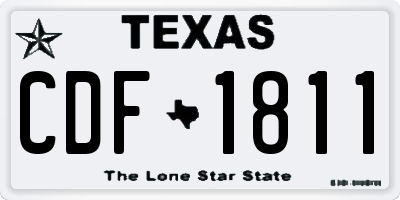 TX license plate CDF1811