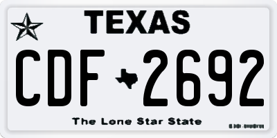 TX license plate CDF2692