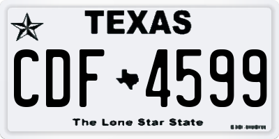 TX license plate CDF4599