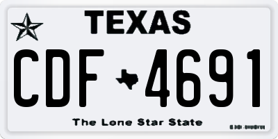 TX license plate CDF4691