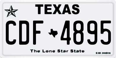 TX license plate CDF4895