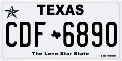 TX license plate CDF6890
