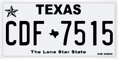TX license plate CDF7515