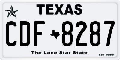 TX license plate CDF8287