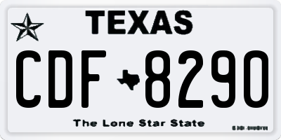 TX license plate CDF8290