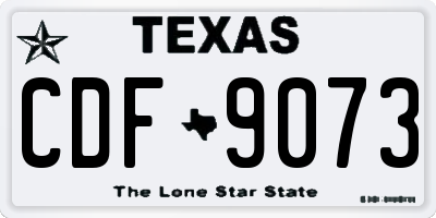 TX license plate CDF9073