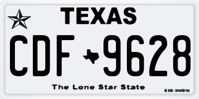 TX license plate CDF9628