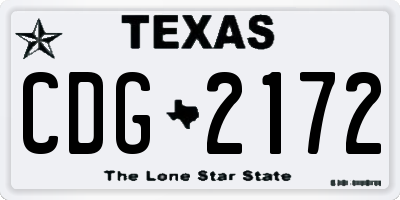 TX license plate CDG2172