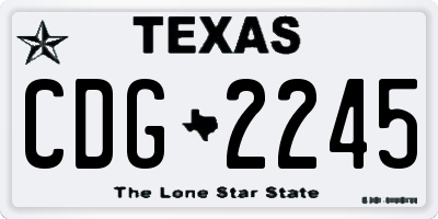 TX license plate CDG2245