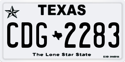 TX license plate CDG2283