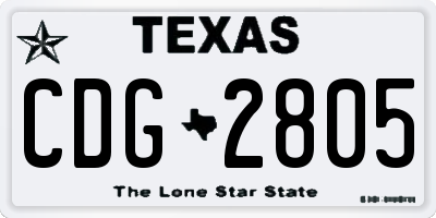 TX license plate CDG2805