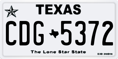 TX license plate CDG5372