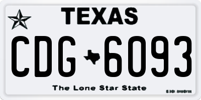 TX license plate CDG6093