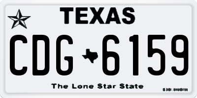TX license plate CDG6159