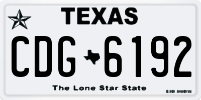 TX license plate CDG6192