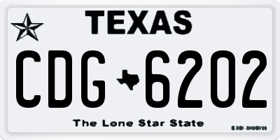 TX license plate CDG6202