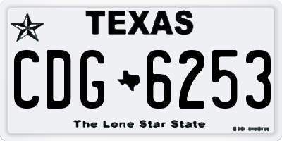 TX license plate CDG6253