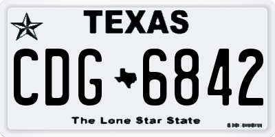 TX license plate CDG6842