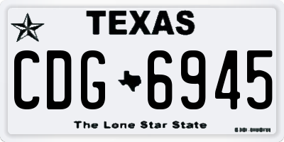TX license plate CDG6945